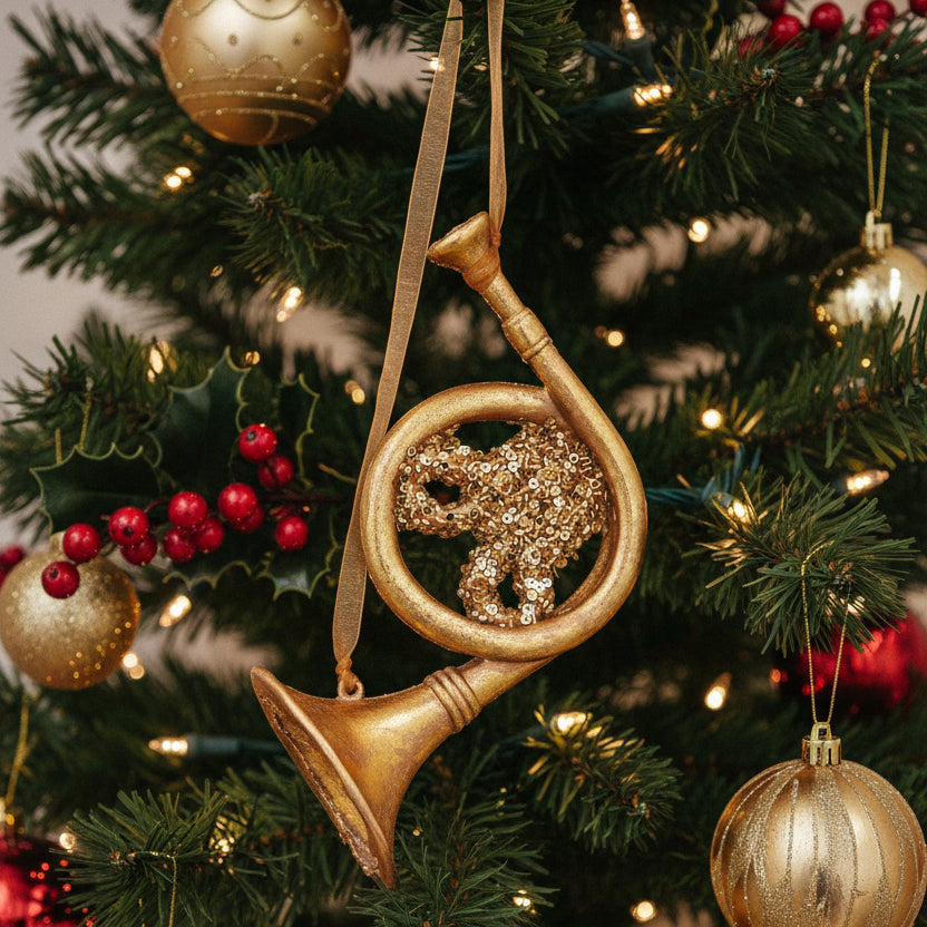 Large Gold Instruments Christmas Hanging Decoration
