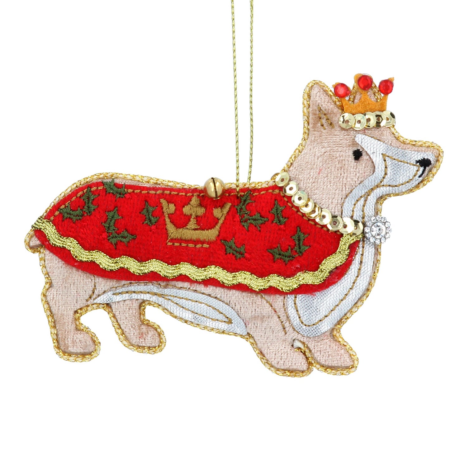 Corgi Fabric Christmas Hanging Decoration
