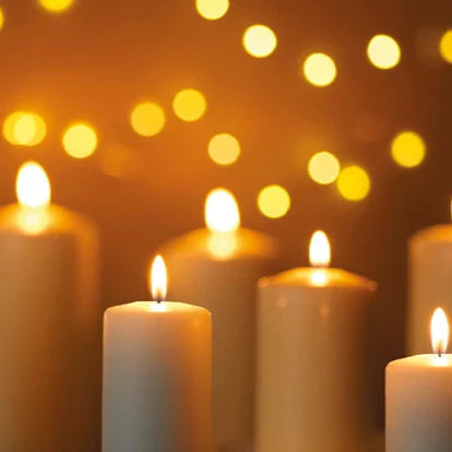 Cream Paraffin Wax Church Candle 25cm x 10cm