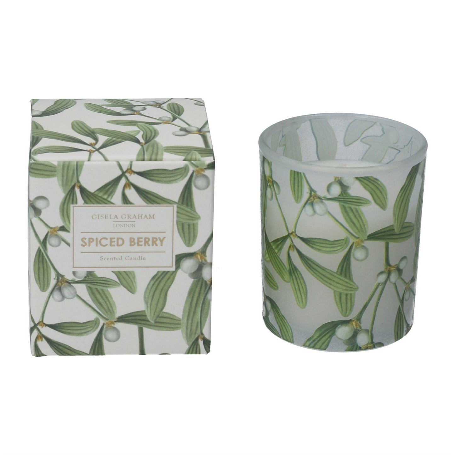 Mistletoe Design Scented Christmas Candle