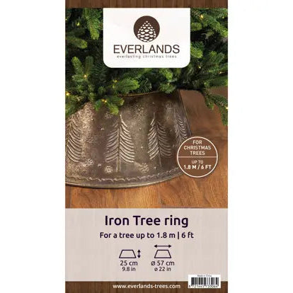 Tree Design Bronze Antique Metal Christmas Tree Skirt Collapsible 57cm