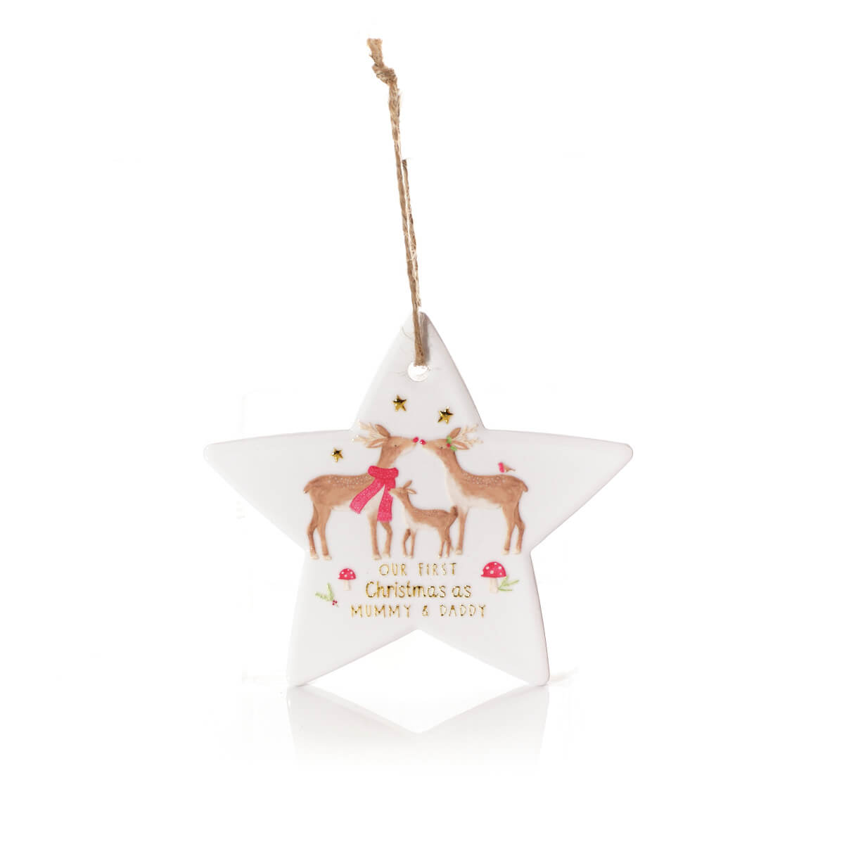 First Christmas as Mummy and Daddy Ceramic Star Ornament