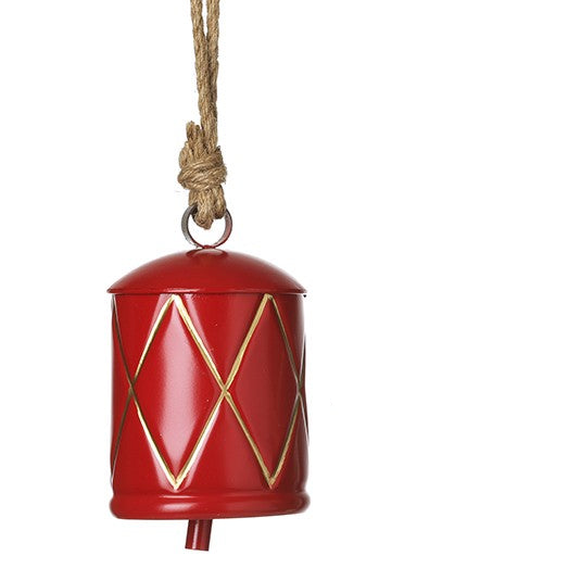 Small Red Metal Christmas Bell