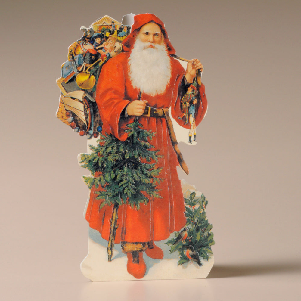 Father Christmas and Sack Nostalgic Christmas Card