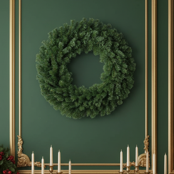 Luxury Large 100cm Green Christmas Wreath