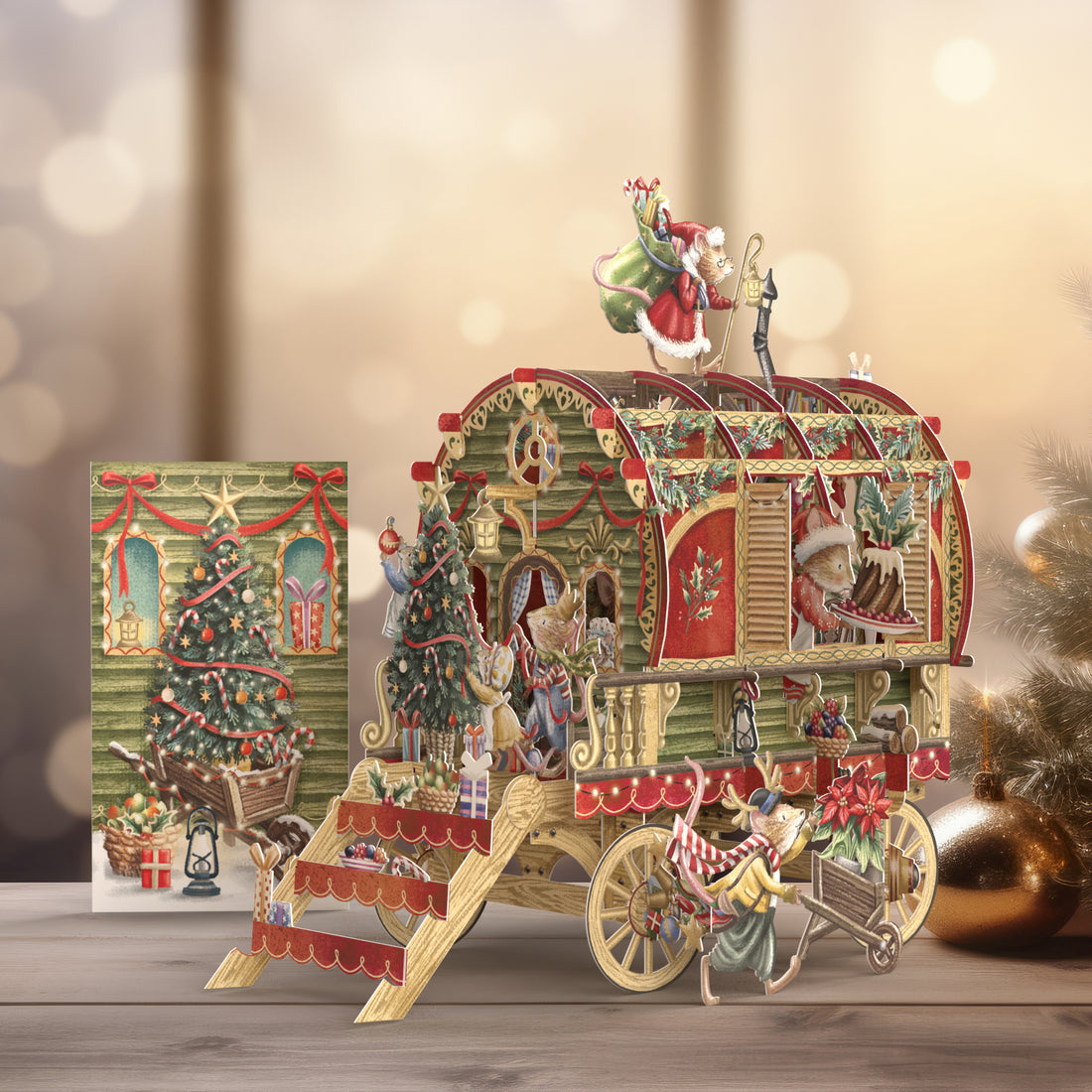 Christmas Caravan - 3D Pop Up Christmas Card