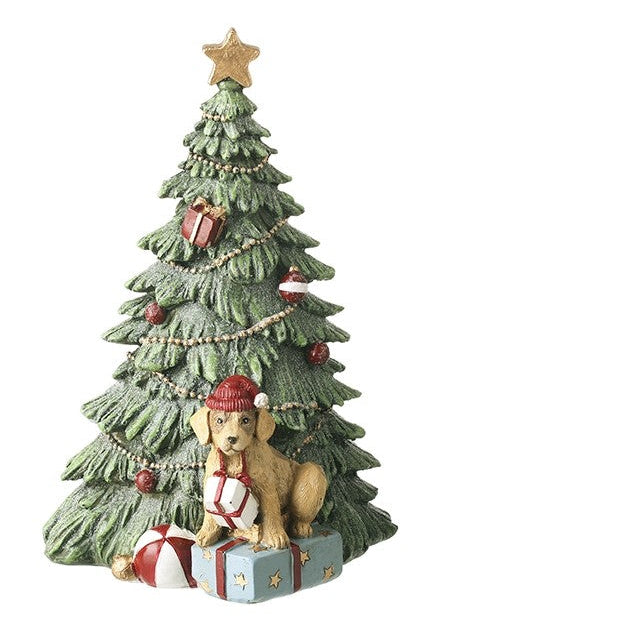 Christmas Tree with Dog Ornament