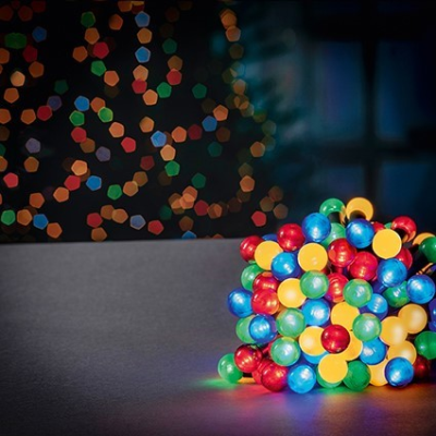 Premier 100 Multi Colour Pearl Christmas Berry Lights