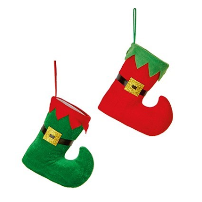 Green Elf Boot Hanging Christmas Tree Decoration