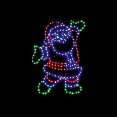Twinkling Flexibright Santa Christmas Display Sign