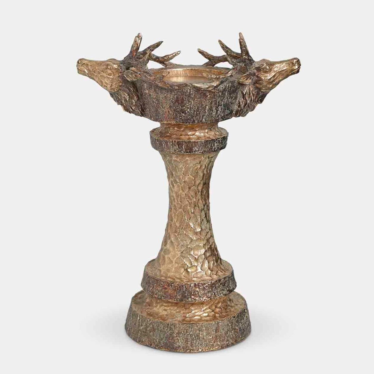 Gold Stag Christmas Candle Holder 31cm