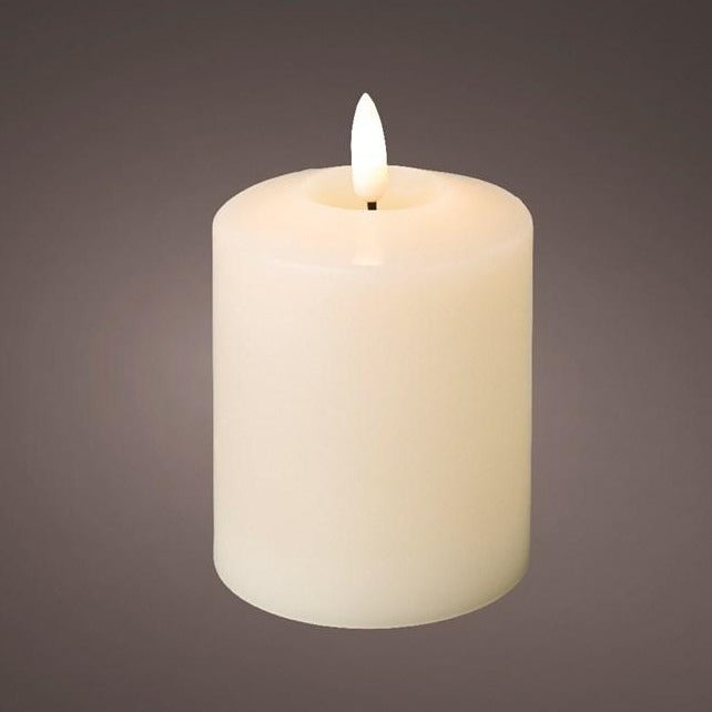 Cream Church Christmas Candle LED Wick 11.5cm x 7.5cm