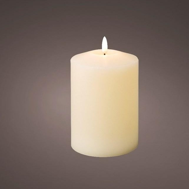 Cream Church Christmas Candle LED Wick 16cm x 10cm