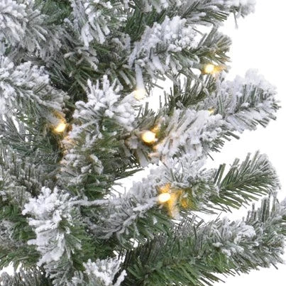 Snowy Imperial Pre-Lit Mini Christmas Tree in Hessian Bag 75cm