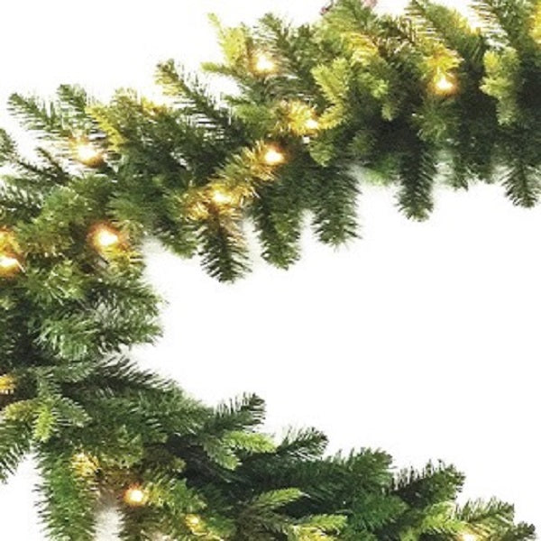 St Moritz Fir 9ft/270cm Warm White Lit Garland