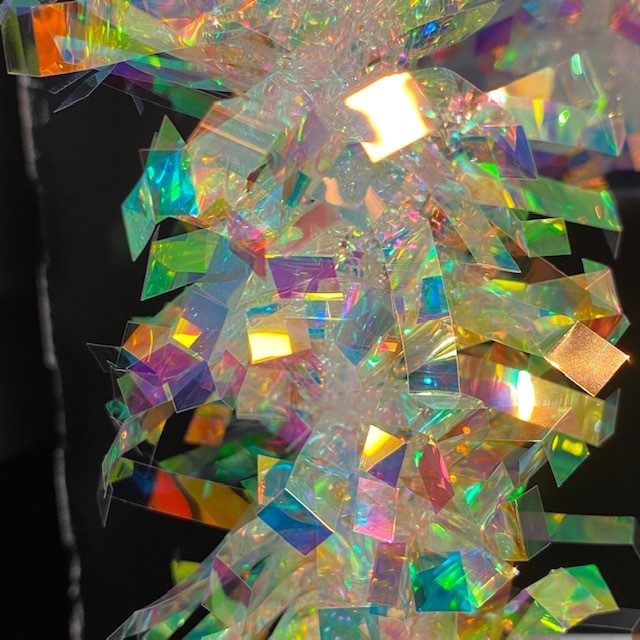 200cm x 7.5cm Iridescent Christmas Tinsel