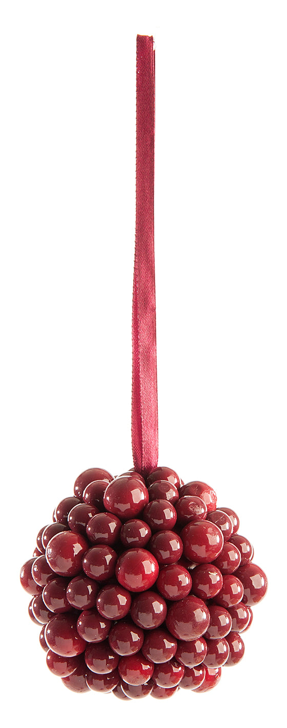 Burgundy Berry Cluster Ball Christmas Tree Decoration