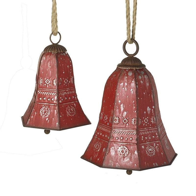 Christmas Vintage Style Rustic Hanging Bells