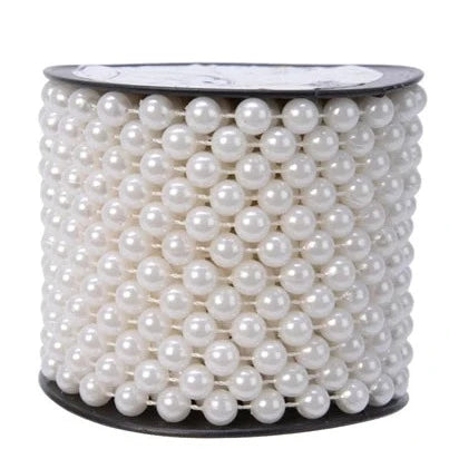 Winter White Christmas Bead Garland 10m