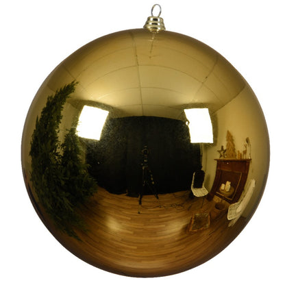 Large Gold Shiny Christmas Bauble 25cm