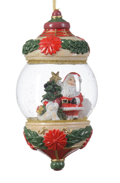 Christmas Snow Globe with Santa Hanging Decoration