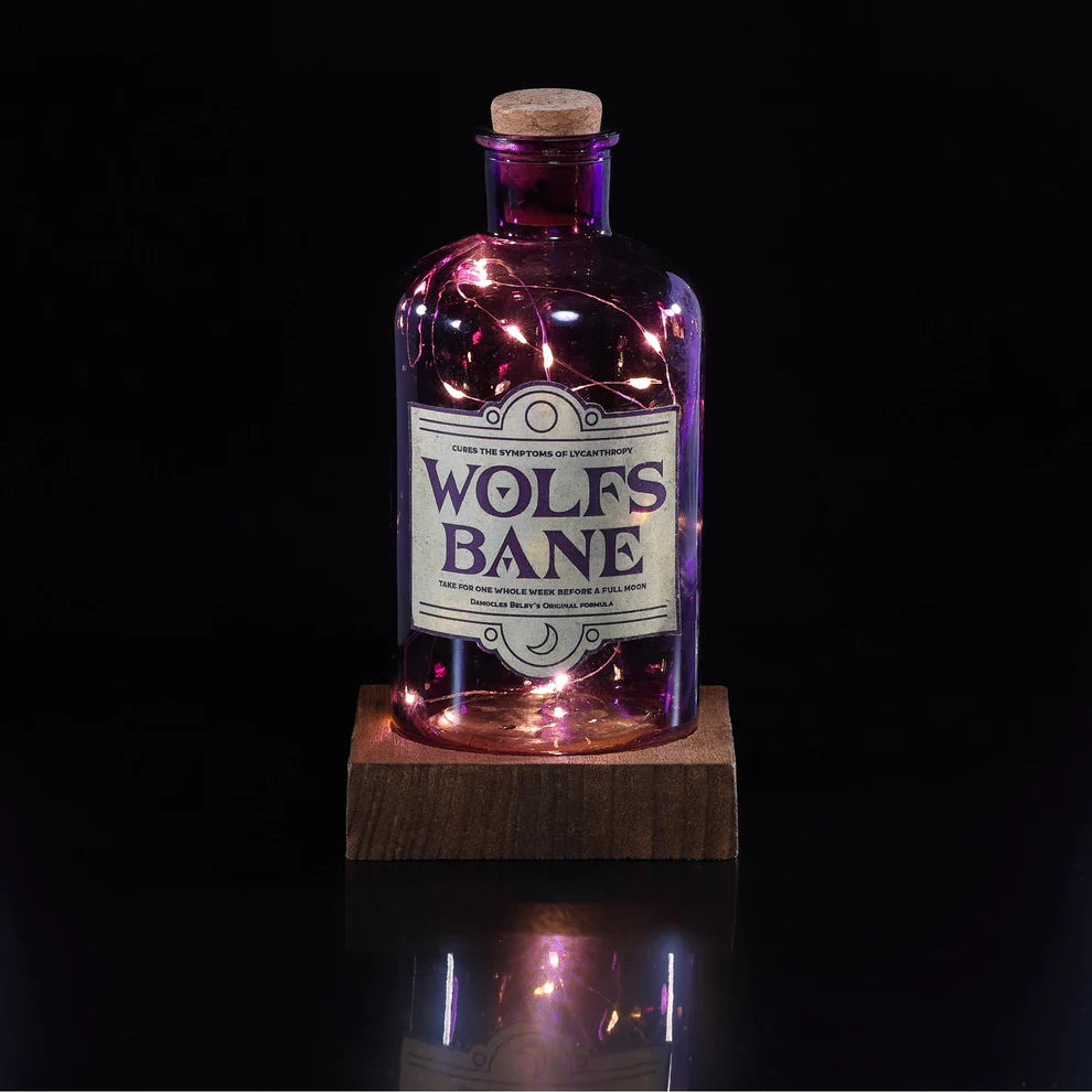 Wolfs Bane Glass LED Potion Bottle