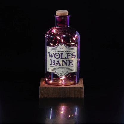 Wolfs Bane Glass LED Potion Bottle