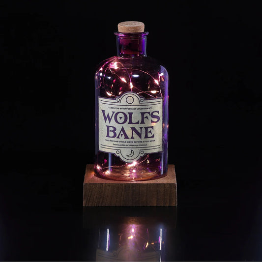 Wolfs Bane Glass LED Potion Bottle