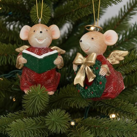Mouse Chorister Hanging Christmas Decoration Assorted