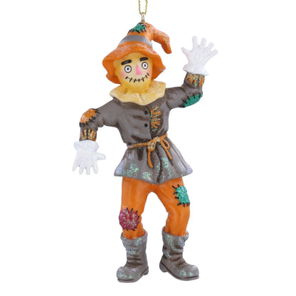 Scarecrow character ornament on a white background