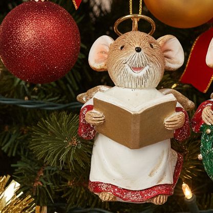 Christmas Mouse Chorister Hanging Decoration