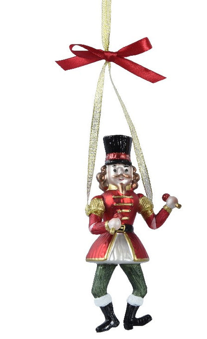 Glass Hanging Nutcracker Christmas Tree Decoration