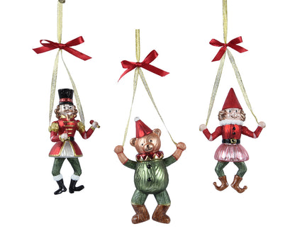 Glass Hanging Jester Christmas Tree Decoration