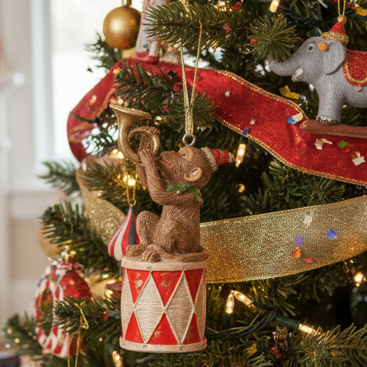 Christmas Circus Monkey Hanging Decoration