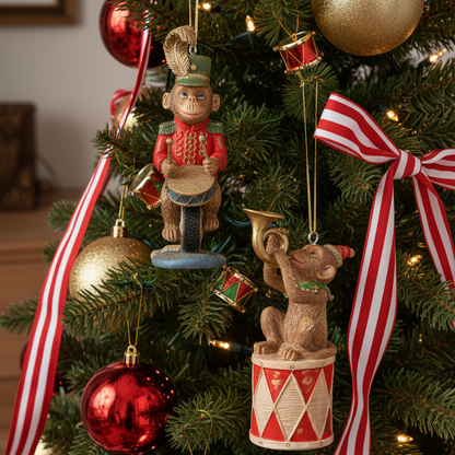 Christmas Circus Monkey Hanging Decoration