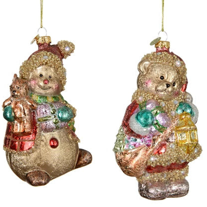 Vintage Style Christmas Glass Tree Ornament