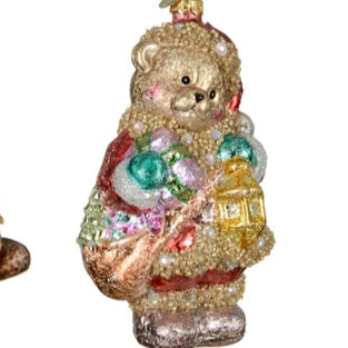 Vintage Style Christmas Glass Tree Ornament