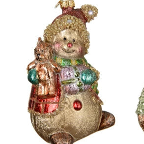Vintage Style Christmas Glass Tree Ornament
