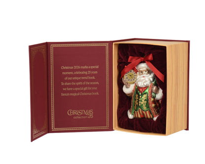 Santa Glass Christmas Hanging Decoration