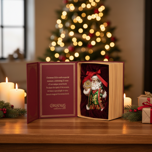 Santa Glass Christmas Hanging Decoration