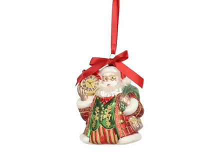 Santa Glass Christmas Hanging Decoration