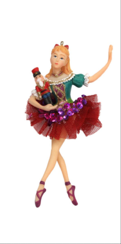 Nutcracker's Clara and Sugar Plum Fairy Christmas Tree Decorations