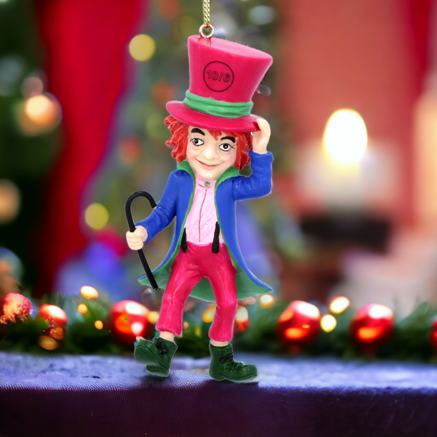Mad Hatter Hanging Christmas Tree Decoration