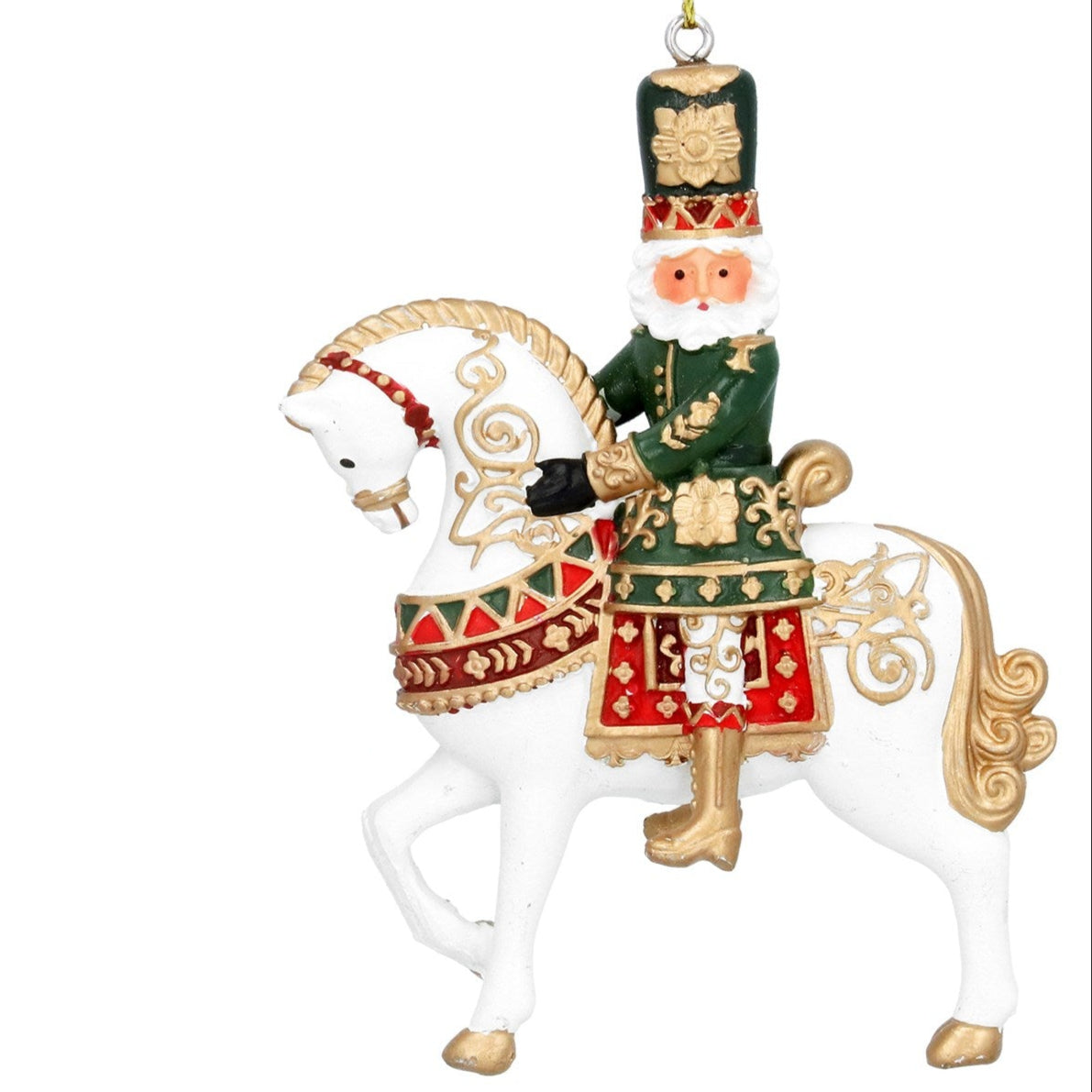 Nutcracker on Horse Hanging Christmas Decoration Assorted