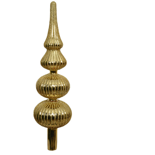 Gold Glass Finial Christmas Tree Topper