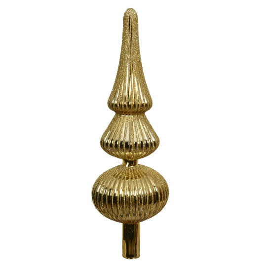 Gold Glass Finial Christmas Tree Topper