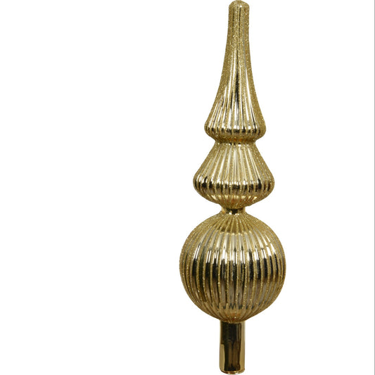 Gold Glass Finial Christmas Tree Topper