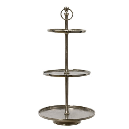 Silver 3 Tier Festive Cake Stand 60cm