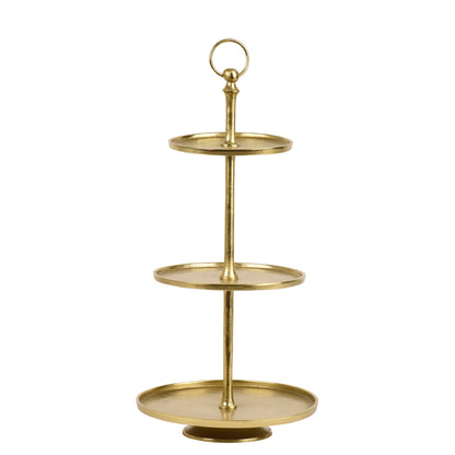 Gold 3 Tier Festive Cake Stand 60cm