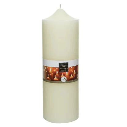 Cream Paraffin Wax Church Candle 25cm x 10cm